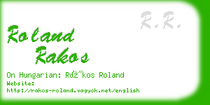 roland rakos business card